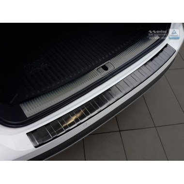 Накладка на задний бампер (графит) Audi A4 B9 ALLROAD (2015-) бренд – Avisa главное фото